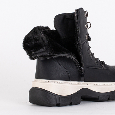 Black women's insulated boots Xizim- Footwear