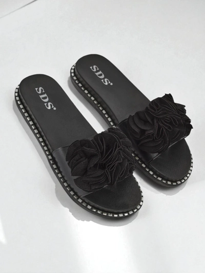 Royalfashion Женские шлепанцы на плоской подошве Flora Verde