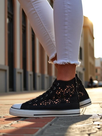 Royalfashion Women's perforated sneakers Limme