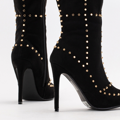 Black women's high stiletto boots Rashiou - Footwear