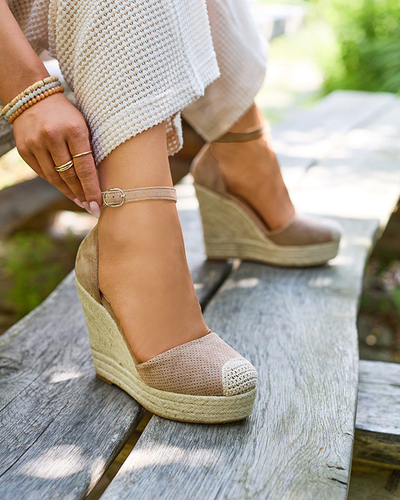 Royalfashion Brown women's Meylasi platform sandals