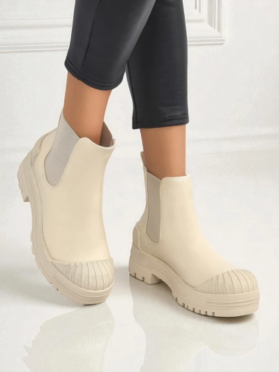 Amber Veil Platform Ankle Boots
