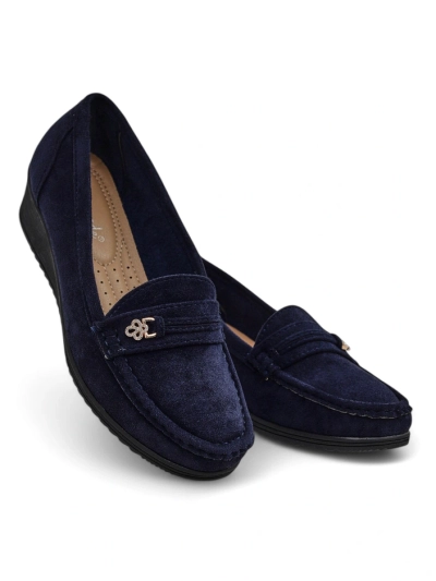 Royalfashion Women's moccasins on a low wedge Polefle