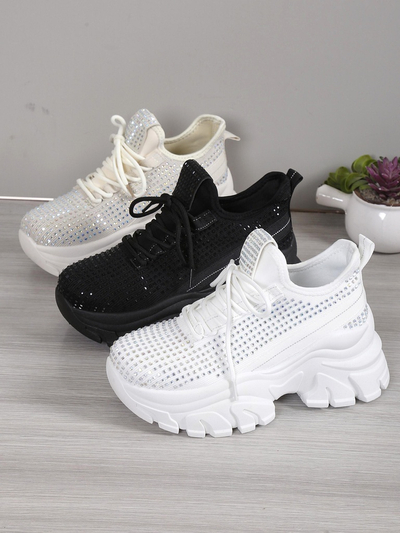 Спортивные кроссовки Royalfashion для женщин с стразами Blysco