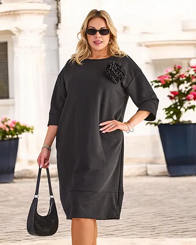 Royalfashion Sieviešu svītrainais kleita-kombinezon