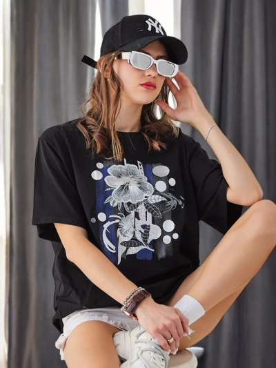 Royalfashion Women's Cotton T-shirt with Print