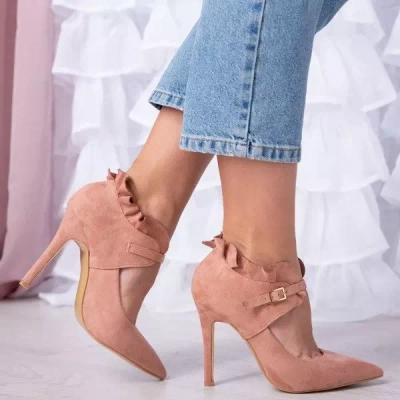 OUTLET Pink Chantel high heels with frill - Shoes
