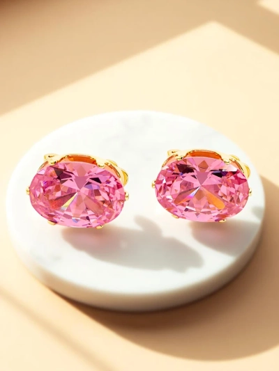 Royalfashion Women's clip-on earrings with crystal