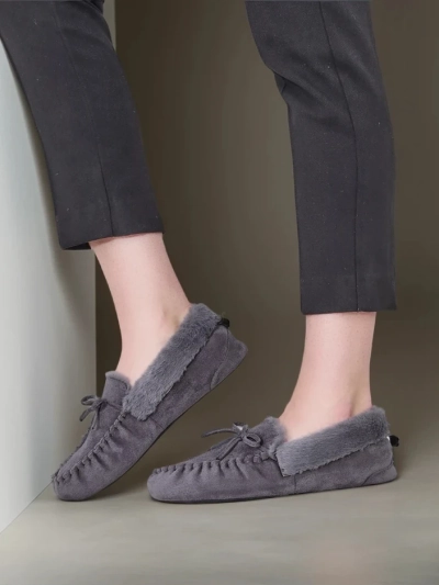 Royalfashion Women's moccasins with fur Ahtikes