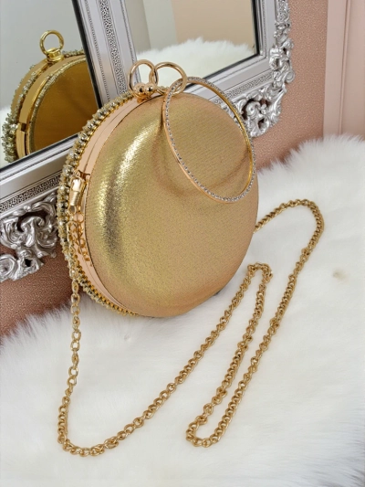 Royalfashion Kopertowa torebka damska z cyrkoniami Elira Noir