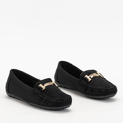 Women's Black Vitlova Eco Suede Loafers - Footwear