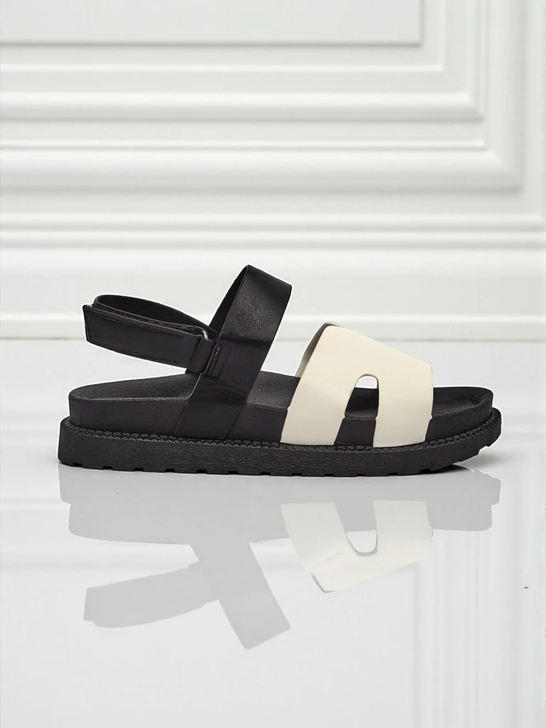 Hera Azzurro women's graphite eco-leather wedge sandals for summer