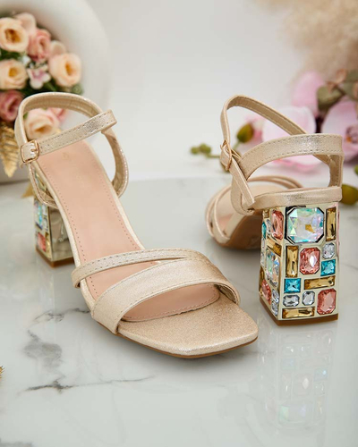 Royalfashion Sieviešu sandales Solepte rhinestone post