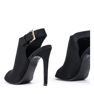 Black stiletto boots with cutouts Sava - Footwear