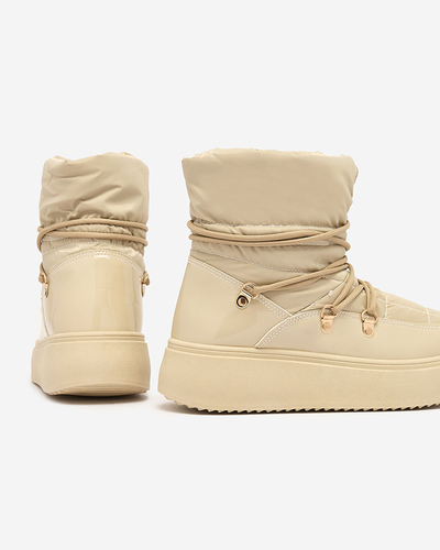 Royalfashion Sieviešu sniega zābaki gaiši brūnā krāsā Dabenda