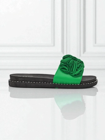 Royalfashion Women's flat sole slippers Flora Verde