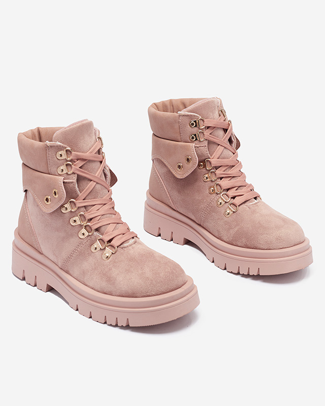 Pink women's boots insulated trappers Boserra - Footwear