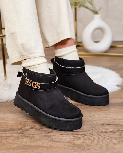 Royalfashion Розовые женские сапоги-снегоступы a'la с украшением Esgala