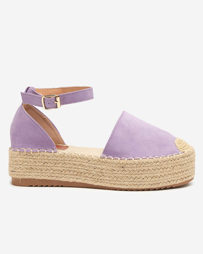 Purple women's sandals a'la espadrilles on the Olikar platform - Shoes