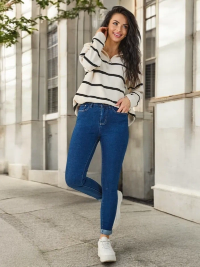 Royalfashion kokvilnas sieviešu skinny džinsi