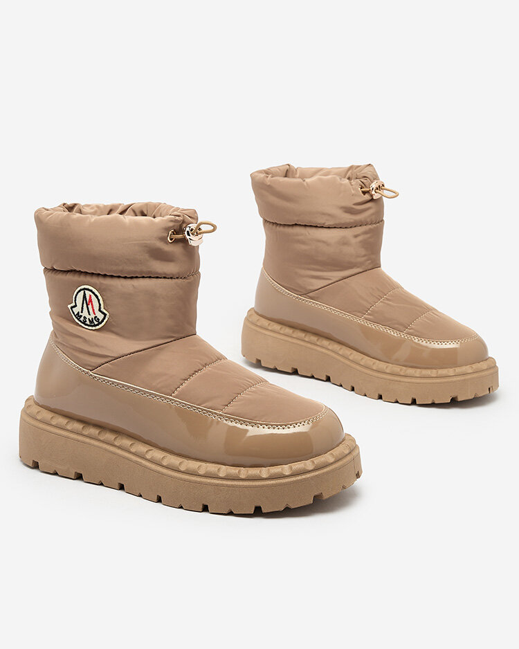 Royalfashion Sieviešu slips-on sniega zābaki brūnā krāsā Ireda