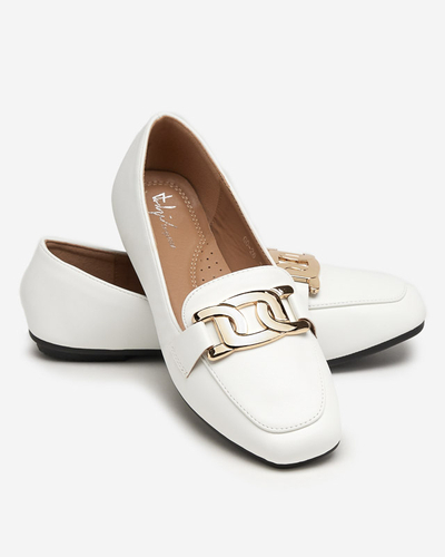 OUTLET Women's moccasins in white Melukia - Footwear