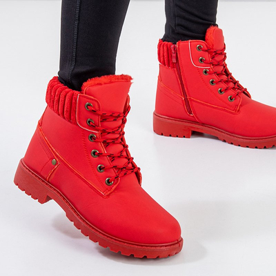 Sarkani sieviešu pārgājienu zābaki no Valdeman - Apavi