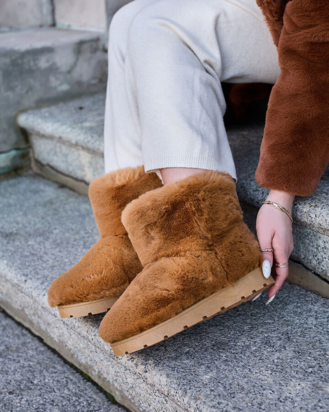 Sieviešu sniega zābaki kamieļu krāsā Ottola- Footwear