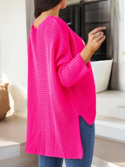 Royalfashion Acrylic women's knitted sweater with writings