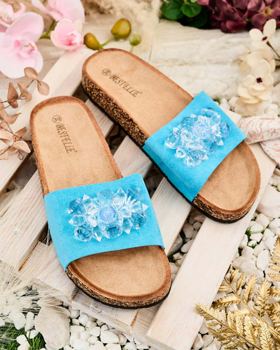 Royalfashion Women's Villo rhinestone flip-flops