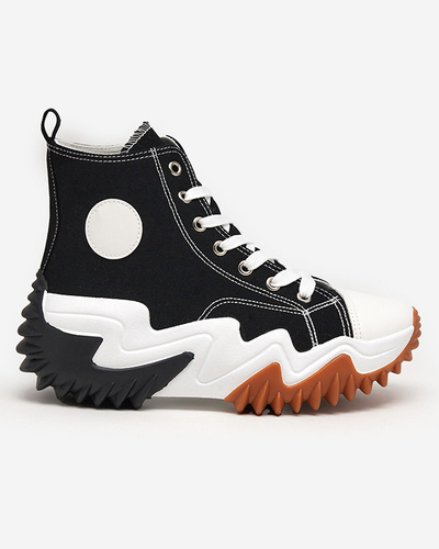 OUTLET Black women's sports shoes a'la sneakers Oqapi - Footwear