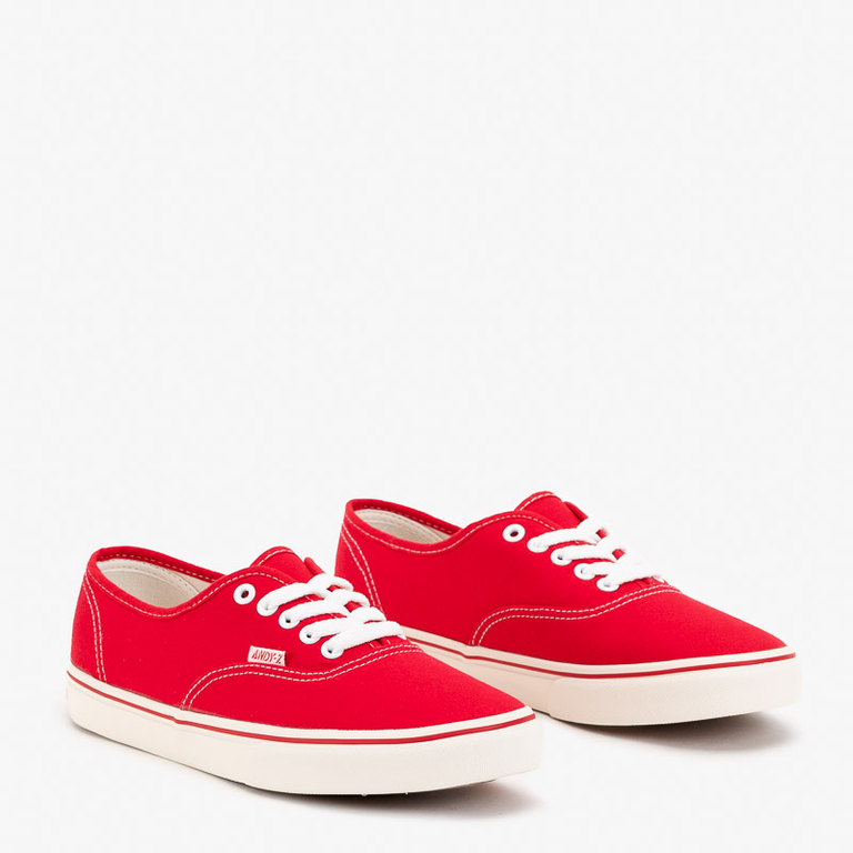 Red Okilet lace-up men's sneakers - Footwear