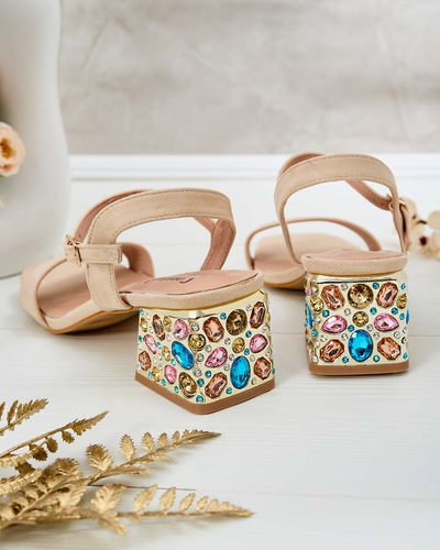 Royalfashion Женские сандалии на заднике с кристаллами Ohvare