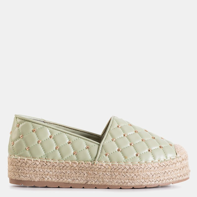 Sieviešu stepētas espadrilas uz Erolovai platformas - Apavi