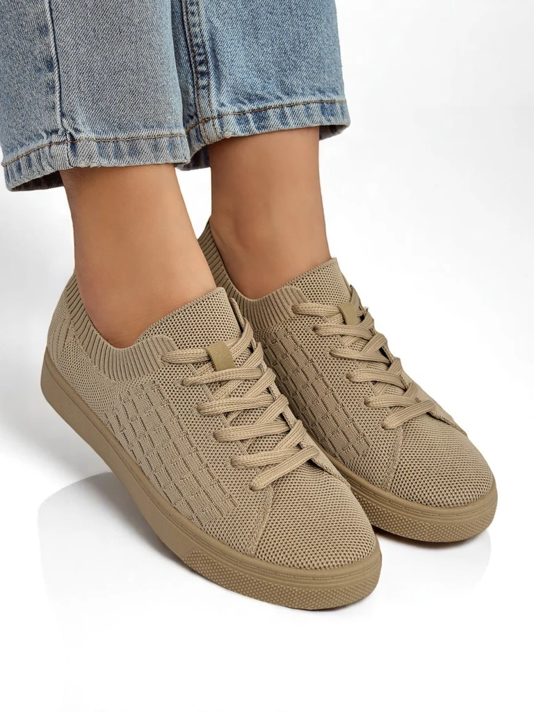 Royalfashion Livia Classico Jasny Brazowy Trivium Sneakers Lavantes Tkanina