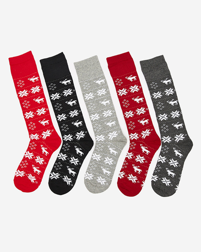Women's long Christmas socks 5 / pack - Underwear