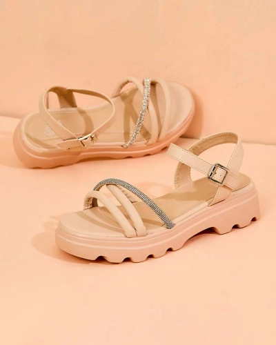 Royalfashion Женские сандалии с цирконием Ofavle