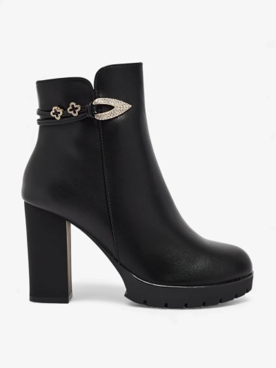 Women's Sylvar Eco-Leather Ankle Boots with Block Heel