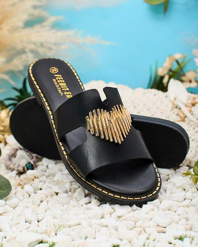 Royalfashion Women's Ortyca flat sole flip-flops