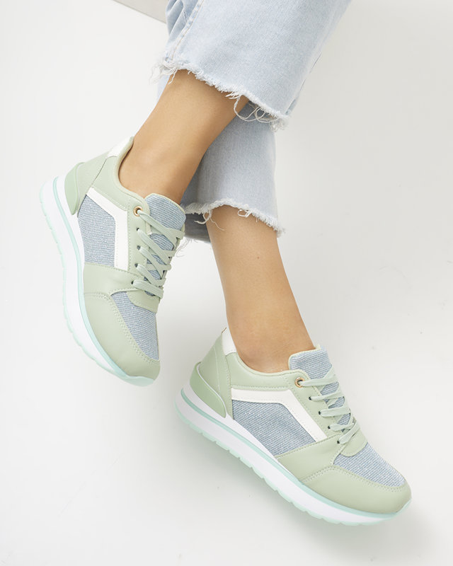 Zaļas sieviešu sporta kedas ar mirdzumu Berilan - Apavi