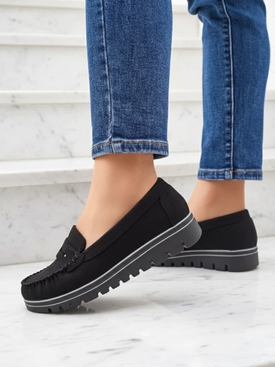 Sabella Черные Мокасины из Экокожи