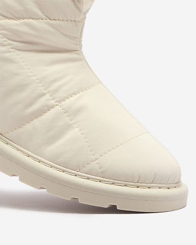 Bēšas krāsas sieviešu apavi a'la sniega zābaki Amirfu- Footwear
