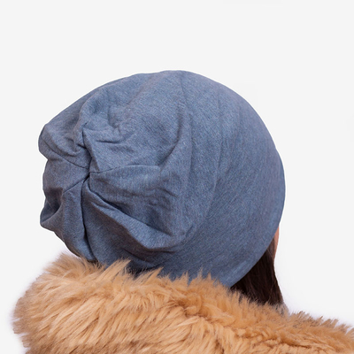 Women's blue beanie hat - Accessories