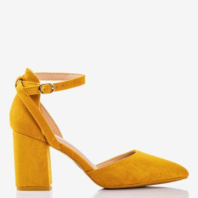 Yellow pumps on a higher post Party Time - Footwear