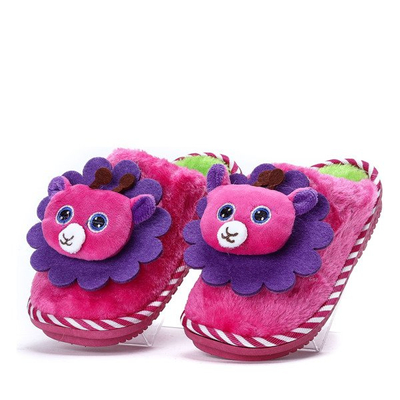 Pink slippers with Emi decoration - Footwear 1