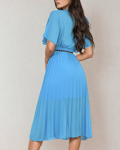 Royalfashion Sieviešu plisēta midi kleita