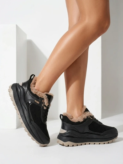 Royalfashion Women's Ruffi Insulated Sneakers