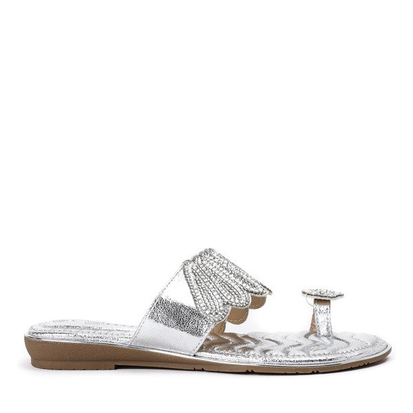 Slippers with silver ornaments Precious - Footwear