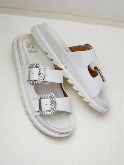 Шлепанцы Royalfashion женские с пряжками Mrs Aurora