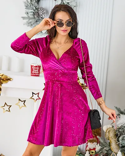 Royalfashion Women's dress with rhinestones